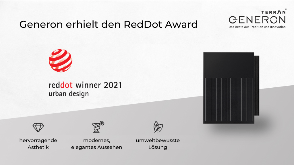 Solardachstein erhielt den RedDot Award